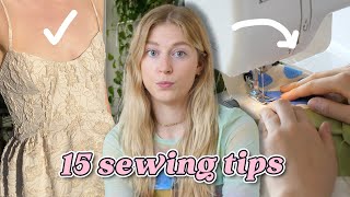 15 ESSENTIAL sewing tips i have learned from 15 years of sewing [upl. by Debbee44]