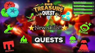 Every New Quest Skill Guide  Treasure quest Roblox [upl. by Oyek]