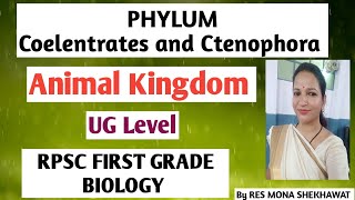 Coelenterata and Ctenophora Animal KingdomUG level for RPSC First grade biology [upl. by Chaiken103]