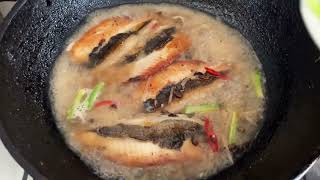 Fried Milkfish Belly 煎虱目魚肚 braised dish delicious 美味醬汁 Taiwanese Street Food Dad cook ASMR COOKING [upl. by Eleni]