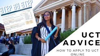 HOW TO APPLY TO UCT ONLINE  STEP BY STEP TUTORIAL [upl. by Luht]