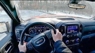 2022 GMC Sierra 1500 AT4 Limited Diesel  POV Test Drive Binaural Audio [upl. by Kacerek]