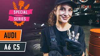 How to change spark plug on AUDI A6 C5 Avant TUTORIAL AUTODOC [upl. by Amat]