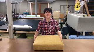 Upholstery Method  HOW TO MAKE A BOXED AND WELTED CUSHION FOR UPHOLSTERY [upl. by Winstonn]