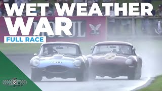 Rain racing CHAOS  2023 RAC TT Celebration full race  Goodwood Revival [upl. by Arihsaj]