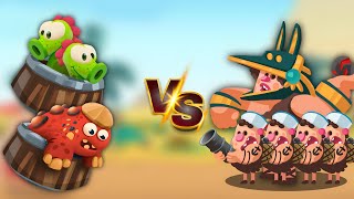 Barrel Spitty and Barrel Rambo vs Cannon Pirate  Dino Bash 2 Travel Through Time [upl. by Naamann]