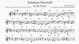 Ashokan Farewell by Jay Ungar – Play Along for Violin Flute or Guitar [upl. by Merilee162]