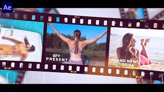 Dynamic Filmstrip Opener  After Effects Tutorial  Effect For You [upl. by Velda941]