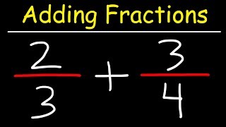 Adding Fractions With Unlike Denominators [upl. by Streetman]