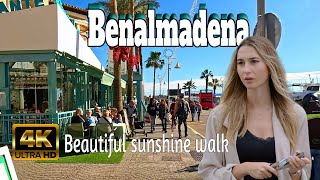 Benalmadena Spain Beautiful Sunshine Walk  January 2024  Costa del Sol Malaga 4K [upl. by Archibold608]