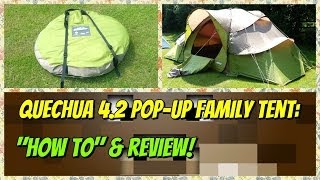 Review and how to errect Quechua 42 popup family tent [upl. by Rooke]