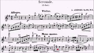 ABRSM Violin Grade 7 C1 Arensky Serenade Op30 No2 with score 英國皇家小提琴試七級 附樂譜 [upl. by Mendelsohn]