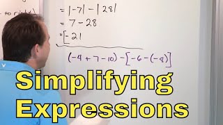 01  Simplifying Algebraic Expressions that Involve Sums and Differences Part 1 [upl. by Cherey]