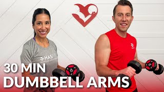 30 Min Dumbbell Arms Workout at Home  Biceps and Triceps Workout with Dumbbells amp Weights Women Men [upl. by Atalanta]