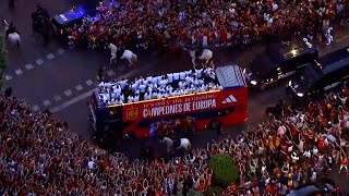 Euro 2024 winners Spain parade through Madrid 🏆 [upl. by Osgood]