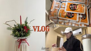 florist vlog l 아프니까 사장이다 꽃집일상 크리스마스 센터피스만들기 플로리스트일상 [upl. by Harrak]