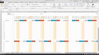 Excel Schichtplan erstellen Teil3 Bedingte Formatierung WE Schichten [upl. by Nyletak770]