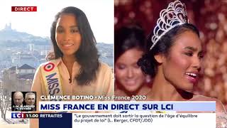 Clémence Botino Miss France 2020 sur LCI [upl. by Forester]