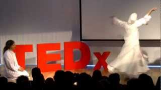 Whirling Dervish The mystical dance of the Sufis Ora and Ihab Balha at TEDxJaffa [upl. by Martelli]