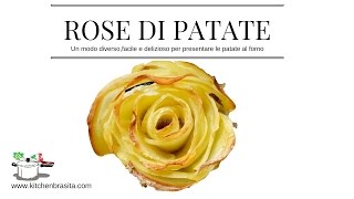 ROSE DI PATATE al forno  potato rose very easy RICETTE DI GABRI [upl. by Yentuoc]