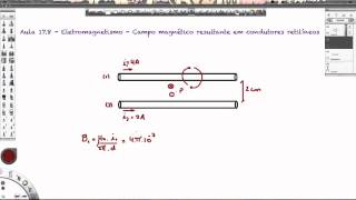 Aula 178  Eletromagnetismo  Campo magnético resultante em fios condutores paralelos [upl. by Hgielrac]