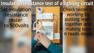 Insulation resistance test on a lighting circuit 500v [upl. by Nae]