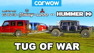 Hummer H1 vs G63  Jimny  L200 TUG OF WAR [upl. by Lillian]