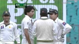 mohammad sami 3 wickets and hattrick chance vs australia 2010 2nd test sydneyflv [upl. by Phi]