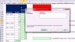 Ctrl  Shift  Enter Excel Array Formulas 13 Dynamic Ranges INDEX amp OFFSET Functions [upl. by Colly]