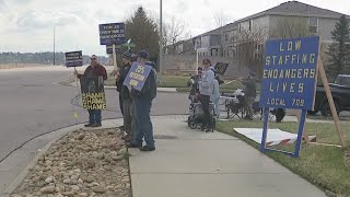 FCI Englewood prison workers picket for better wages [upl. by Enaira]