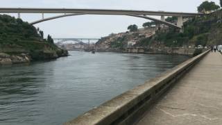 Walking towards Infante D Henrique Bridge — Porto Portugal [upl. by Strader113]