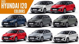 2023 Hyundai i20  All Color Paint Options  Images  AUTOBICS [upl. by Kutchins487]