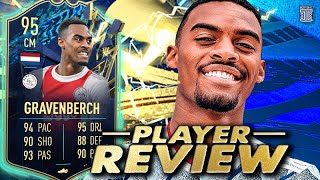 95 TEAM OF THE SEASON GRAVENBERCH PLAYER REVIEW TOTS GRAVENBERCH  FIFA 22 Ultimate Team [upl. by Anahahs]