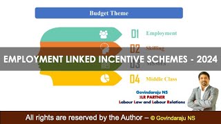 Employment Linked 3 Incentive Schemes  Budget 2024  Implementation via EPFO  Generate Employment [upl. by Quintilla6]