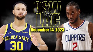 Golden State Warriors vs Los Angeles Clippers Full Game Highlights  December 14 202324 NBA Season [upl. by Pacien]