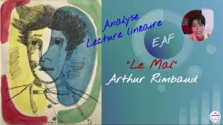 Analyse linéaire  Le Mal Arthur RIMBAUD Cahiers de Douai BAC français Oral EAF  grammaire [upl. by Caresa119]