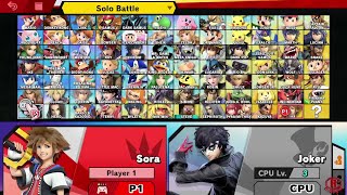 Super Smash Bros Ultimate  All Characters amp Colors  DLC Sora Updated [upl. by Flin]