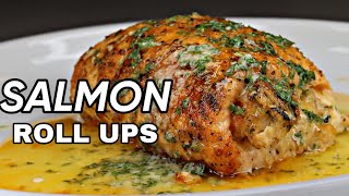 Crab and shrimp stuffed salmon [upl. by Annahvas150]