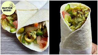 Falafel Wrap Recipe  Breakfast Recipe  Falafel sandwich wraps  Butterbuds [upl. by Nollid]