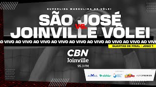 AO VIVO  São José x Joinville Vôlei  QUARTAS DE FINAL  Superliga Masculina [upl. by Elyag960]