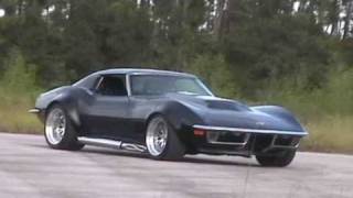 72 Corvette with supercharged LS6 and sidepipes driveby [upl. by Ynaoj]