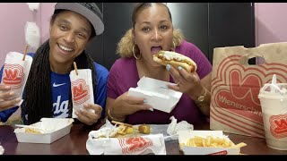 WIENERSCHNITZEL MUKBANG WITH MESSY NAE [upl. by Llerol803]