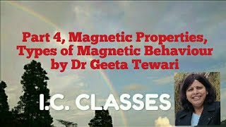 Part 4 Magnetic Properties Types of Magnetic SubstancesBehaviour in Hindi by Dr Geeta Tewari B Sc [upl. by Mellisa]