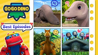 Best Ancient Huge Animals  GOGODINO Best Episodes  Dinosaurs  Jurassic  Toys  Cartoon  Robot [upl. by Bernelle712]