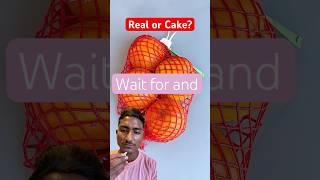 Cack challenge real and cack fruit fakebake reaction food greenscreen viralshort [upl. by Artenra]