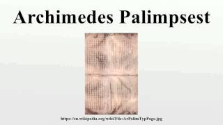 Archimedes Palimpsest [upl. by Mozelle829]