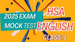 HSA English Mock Test [upl. by Yrreg486]