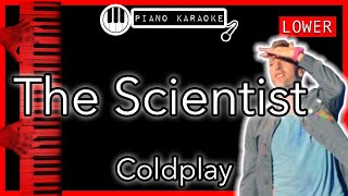 The Scientist LOWER 3  Coldplay  Piano Karaoke Instrumental [upl. by Beutler]