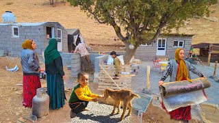 🌧️🏡Autumn Rain Surprises Amirs Family on the Farm [upl. by Esirahc]