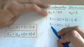 Interpolar términos en progresiones aritméticas [upl. by Santos]